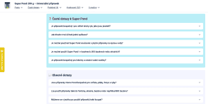 Jak na FAQ u produktů, ukázka u klienta Home Pond