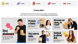 Ukázka struktury blogu klienta Protein a Co
