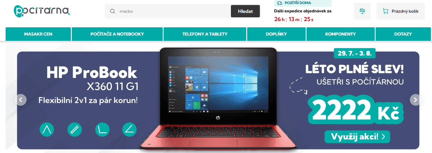 Ukázka formátování bannerů klienta Počítárna