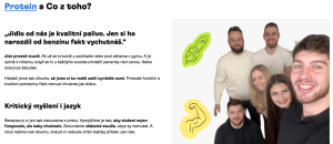 Ukázka ze stránky O nás klienta Protein a Co
