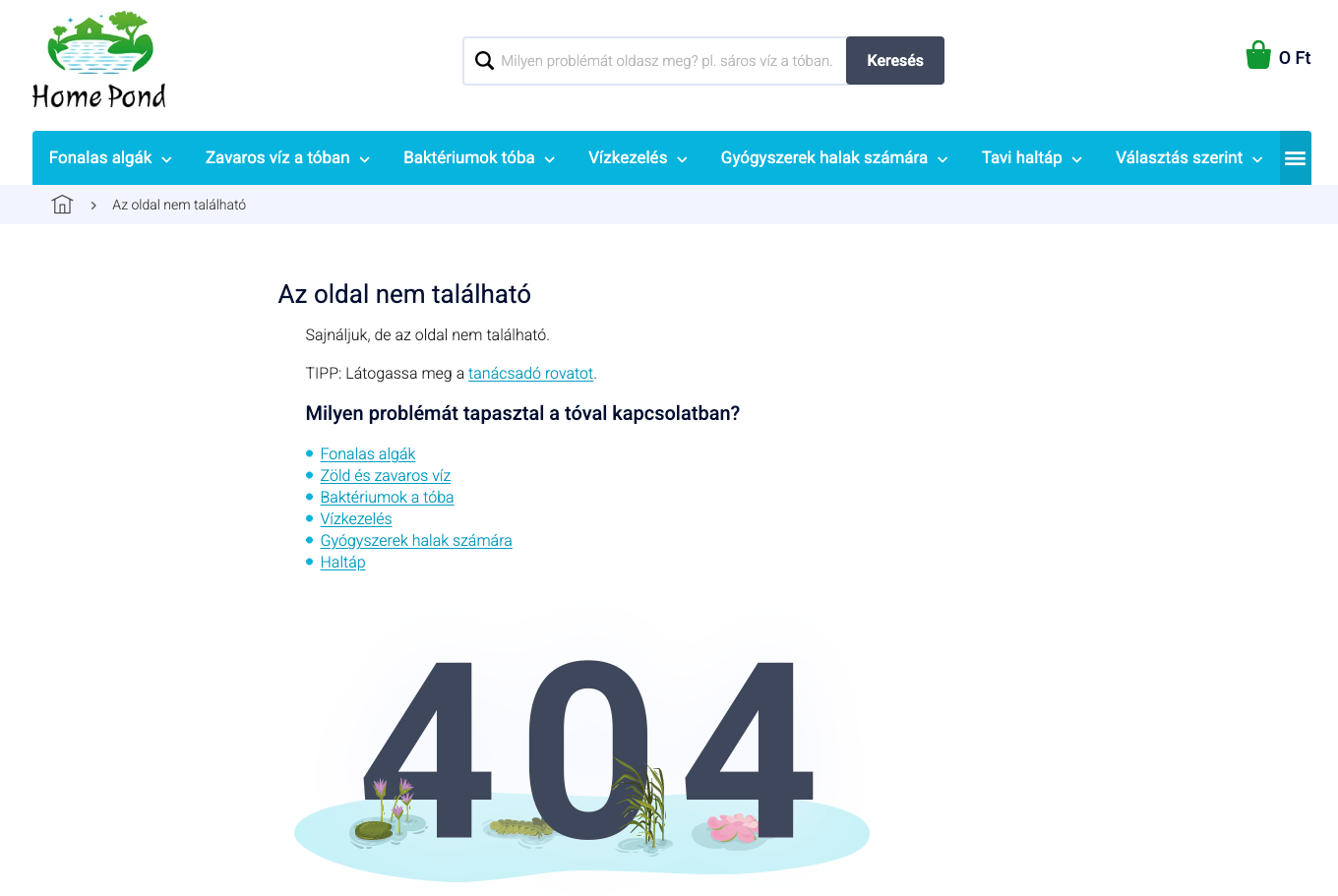 Ukázka HTTPS 404 klienta HomePond.hu