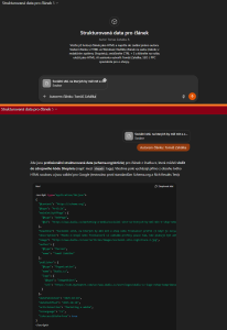 Ukázka asistenta v ChatGPT na strukturovaná data