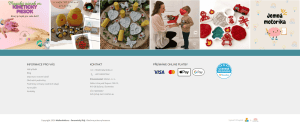 Ukázka uvedení informace o sídle v patičce e-shopu Meliankids.cz