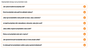 Ukázka vloženého FAQ generovaného ChatGPT pro klienta Damano